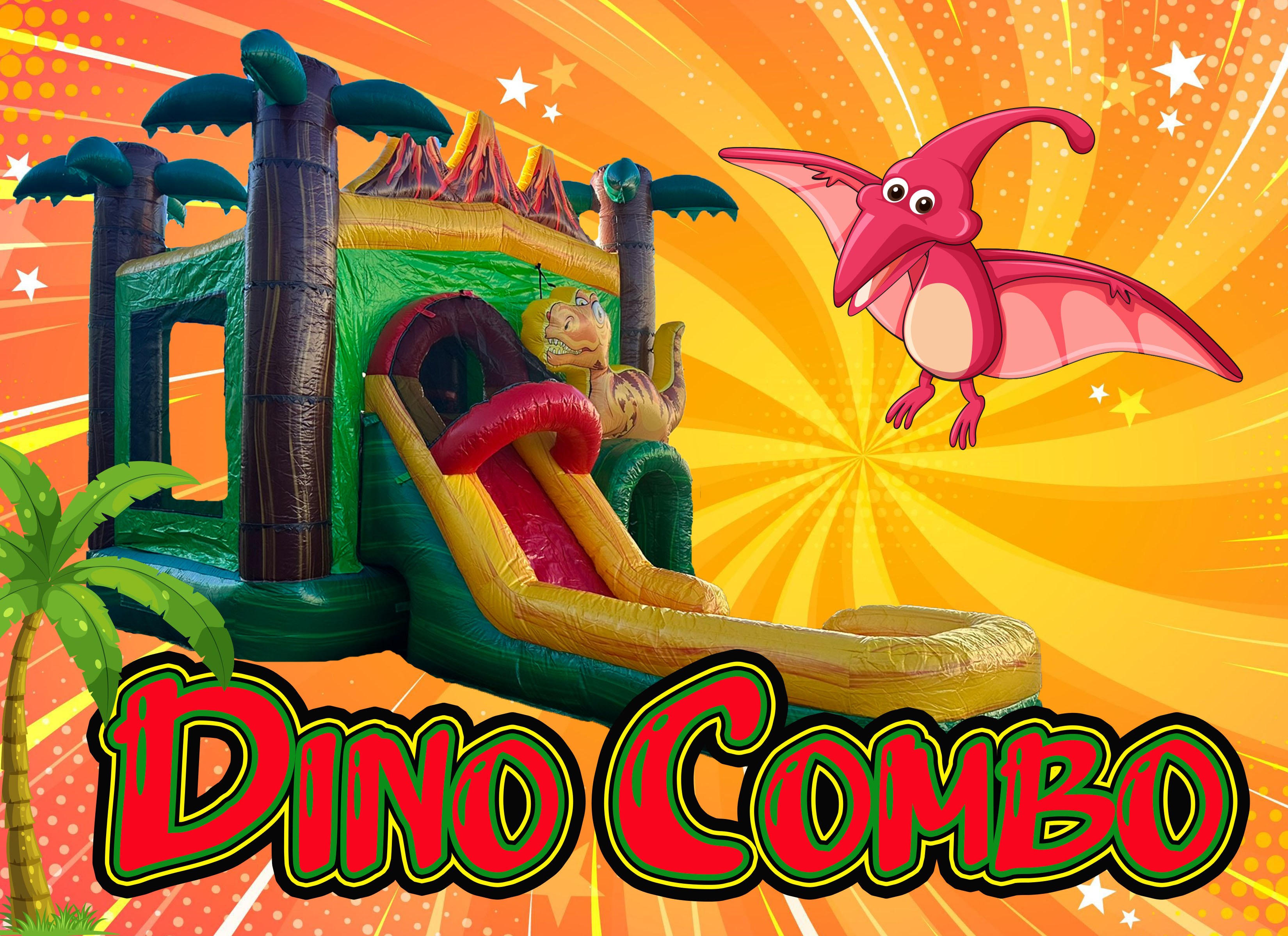 Dino Fun 18ft Water Slide