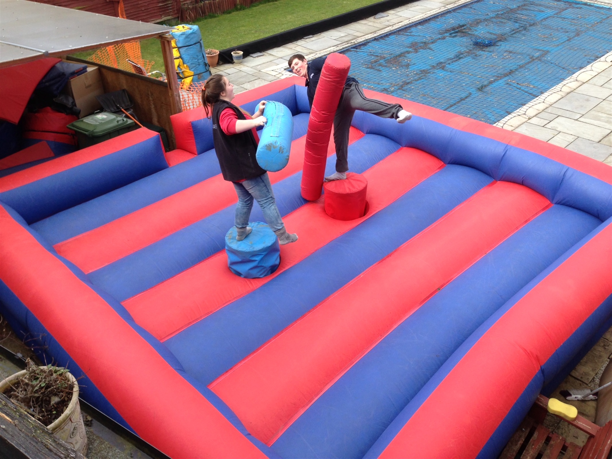 Gladiator Duel Bouncy Castle Hire in Southam, Leamington Spa, Warwick