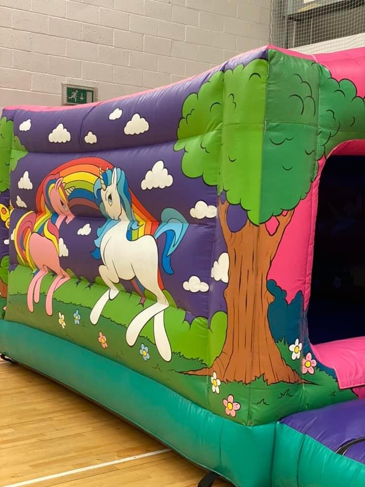 12ft x 18ft Enchanted Unicorn & Princess Combi Castle with Slide Best