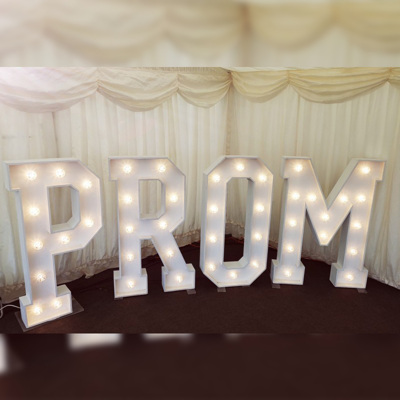 Prom Sign Lettering Prom 4FT Letters - Bouncy Castle Hire in Nottinghamshire/Derby ...
