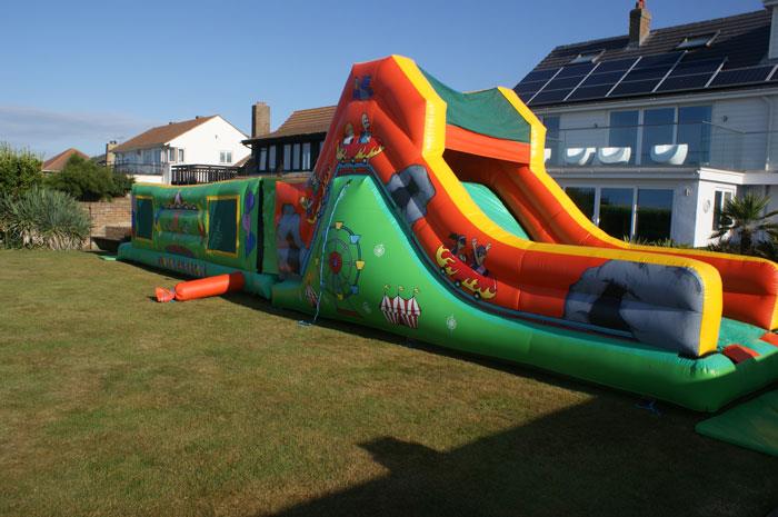bouncy assault course hire