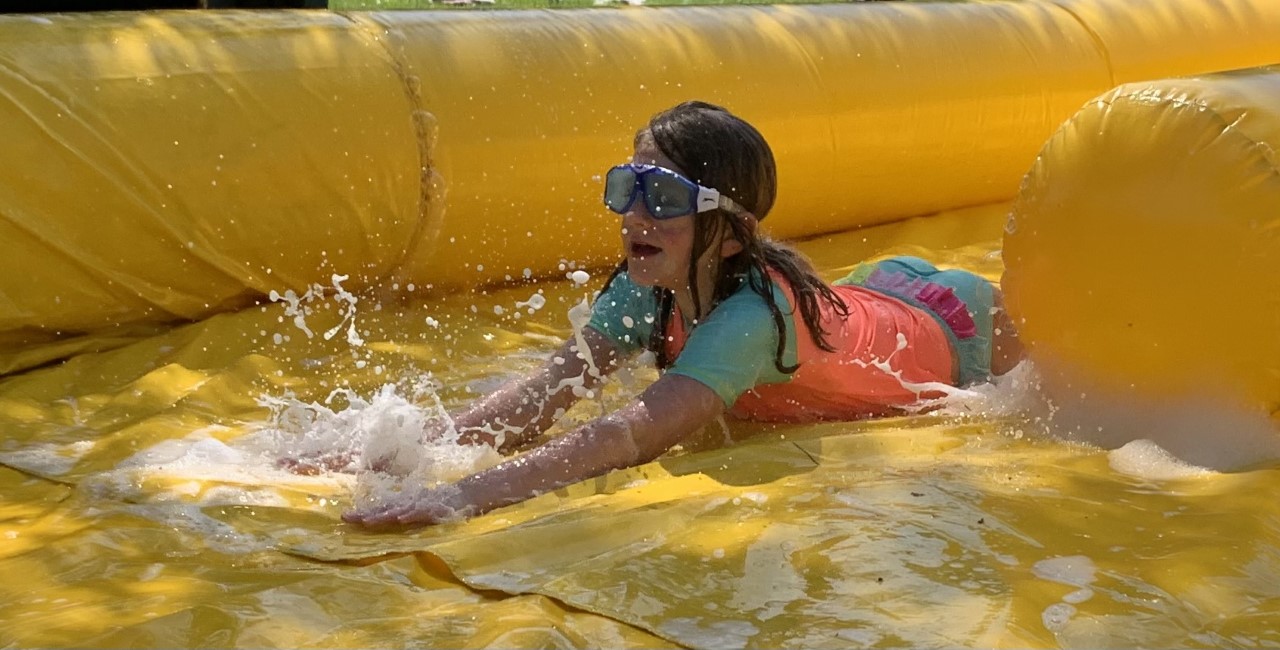 Slip & Slide Water Slide Dual Lane Inflatable 85ft x 13ft - Bouncy ...