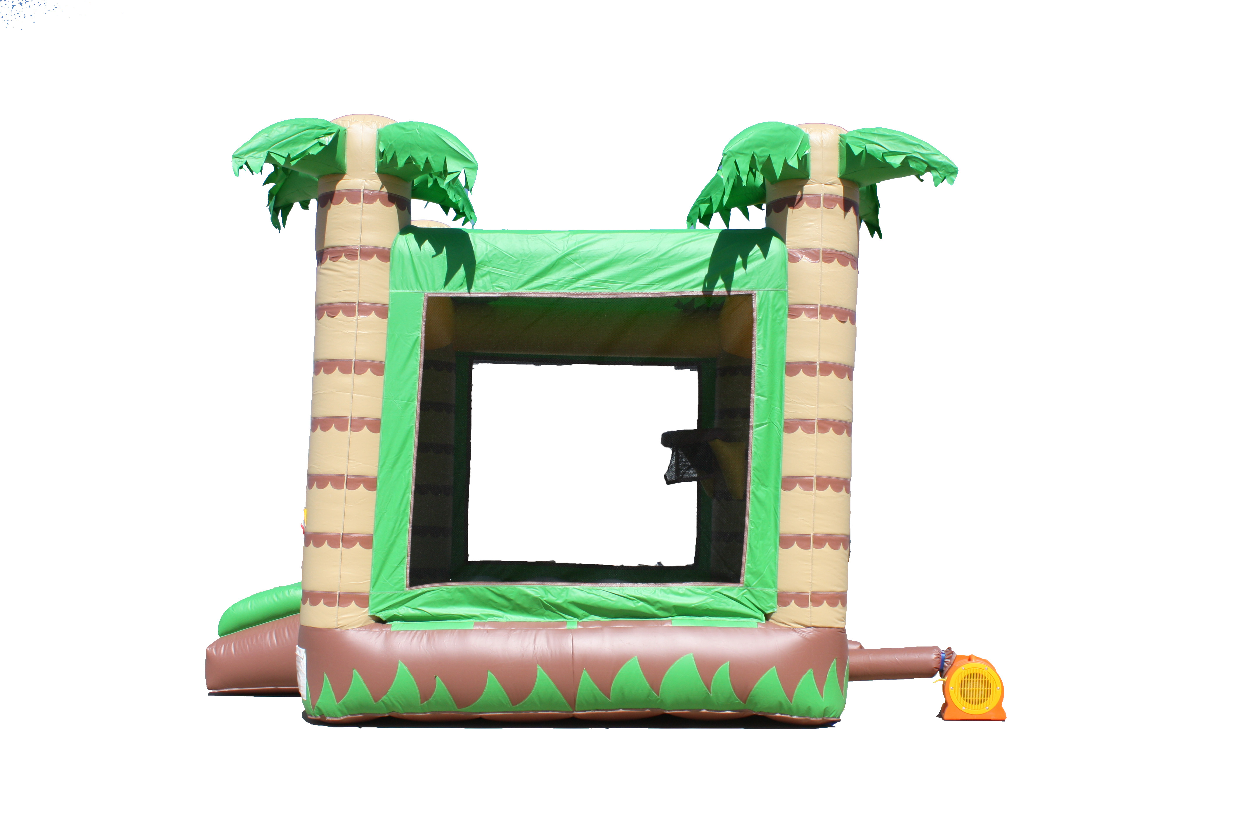 Tropical Bounce House with Basketball Hoop Inflatable Bounce House