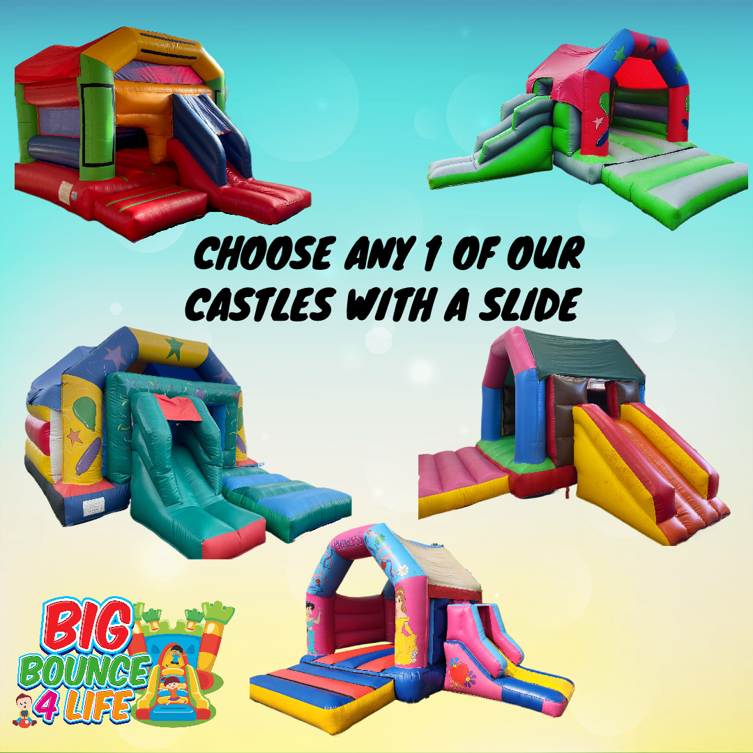 Big Slide + Bouncy Castle with Slide Package - Hire in UK | Big Bounce ...