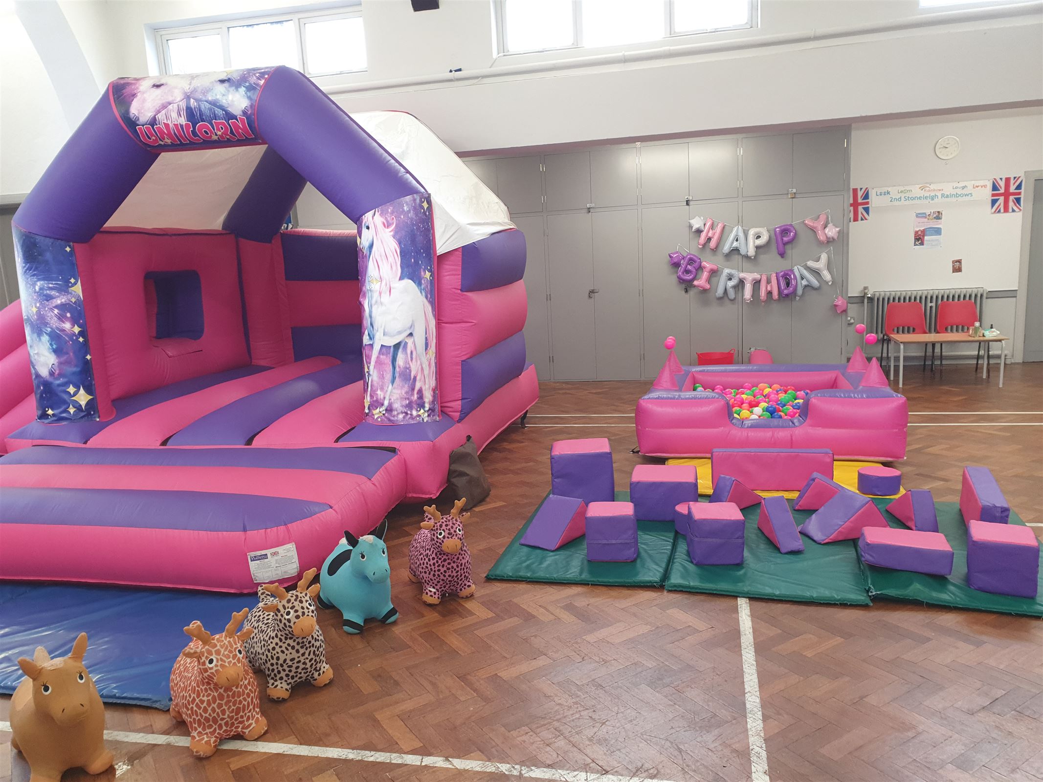 PINK BALL PIT AIR JUGGLER & SOFT PLAY EQUIPMENT SET Bouncy Castle