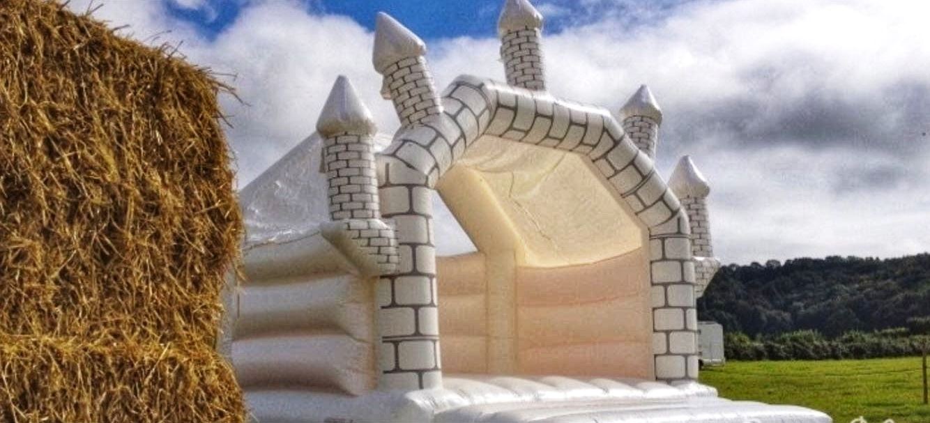 White Wedding Bouncy Castle Hire Castle Kings of Worcester