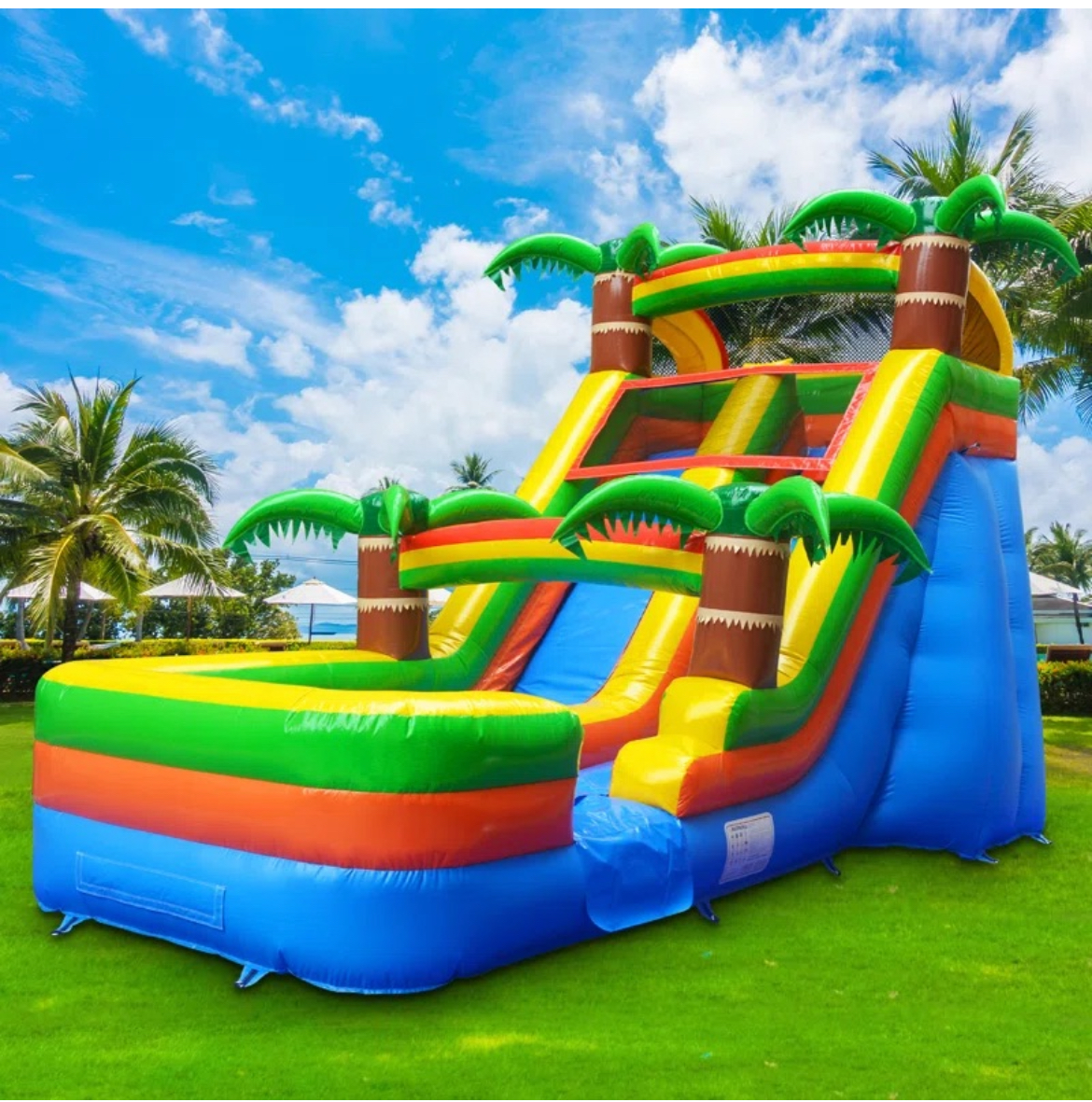 14 FT PALM TREE SLIDE Best Bounce House Rentals & Water Slide Rentals