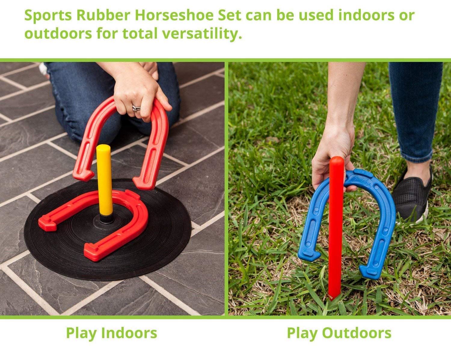 Giant Rubber HorseShoe Toss Game Bouncy Castles, Rodeo Bulls, Garden