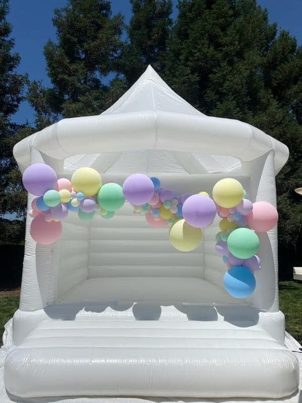 White Wedding Castle Bounce House Rental Laser Tag Water Slide White wedding castle bounce house rental laser tag water slide