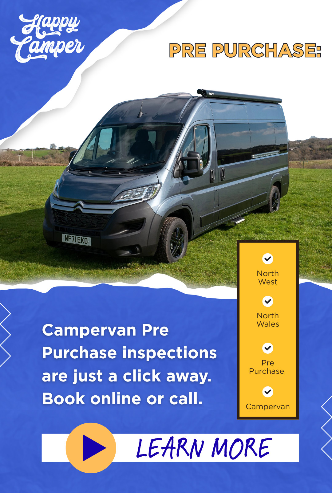 Camper Van Pre Purchase Inspection Motorhome Caravan Repairs