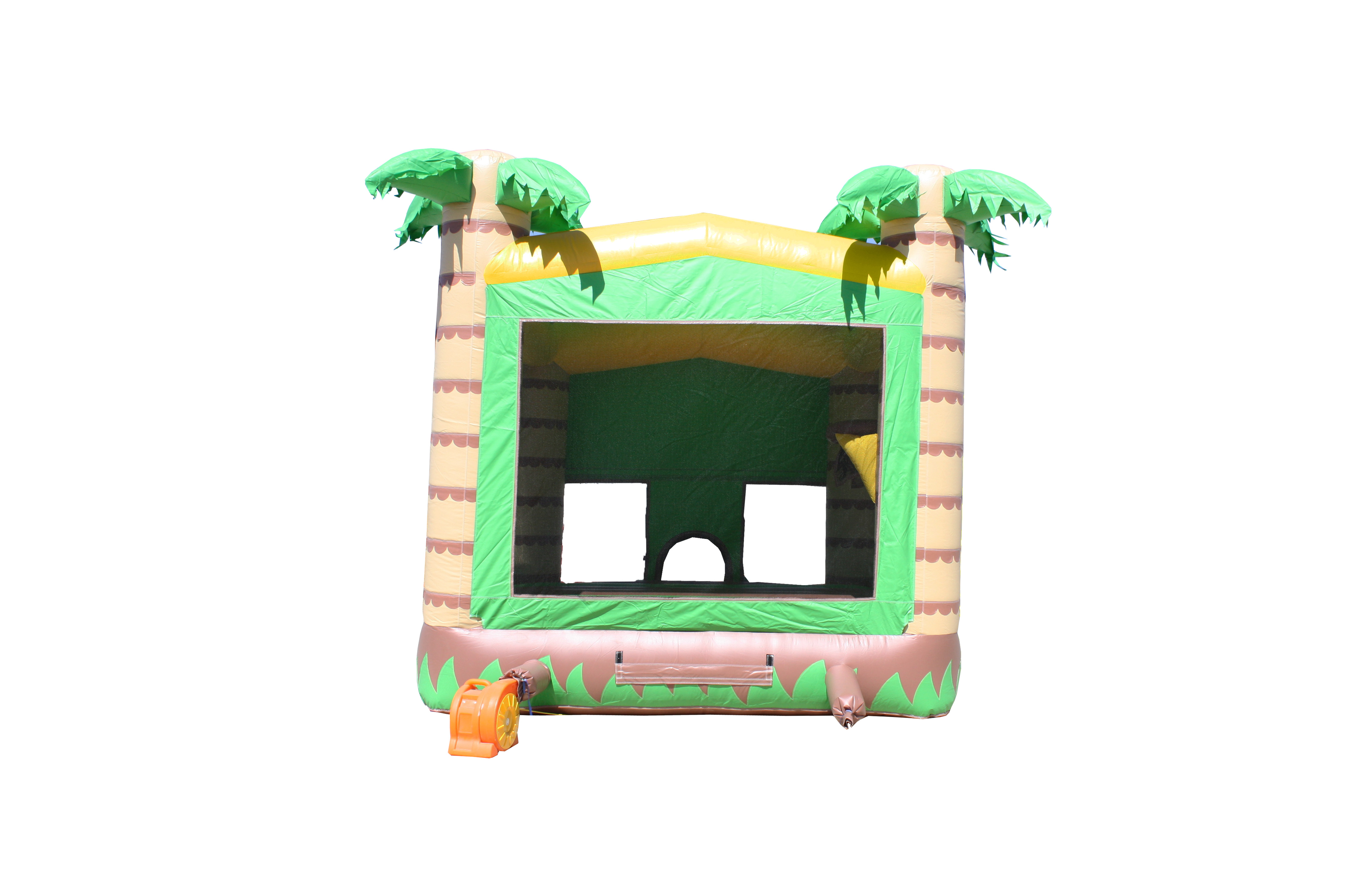 Tropical Bounce House with Basketball Hoop Inflatable Bounce House