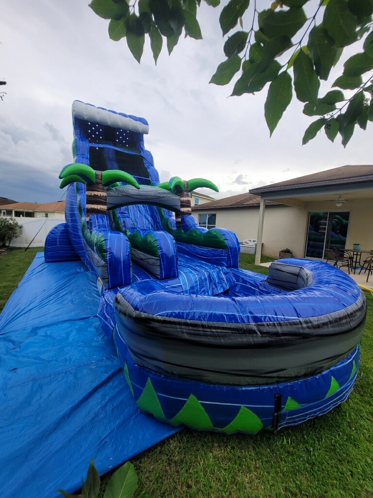 22 ft Blue Crush Tsunami Water Slide Best Bounce Houses, Waterslide