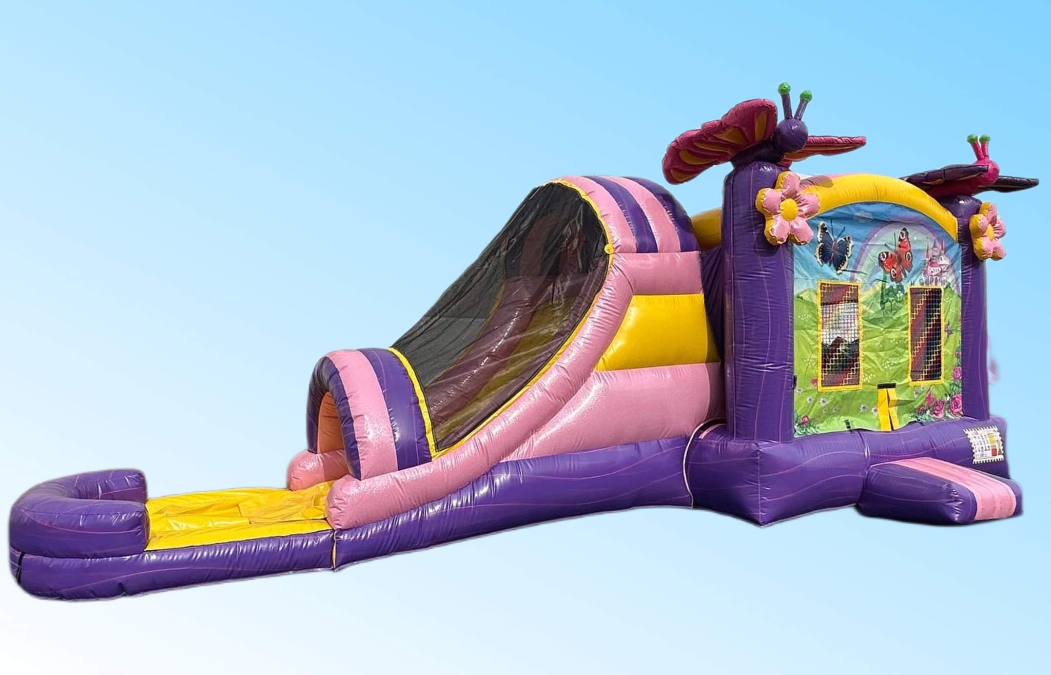 Pink Butterfly Combo Bounce House Inflatable Rental, Bounce House