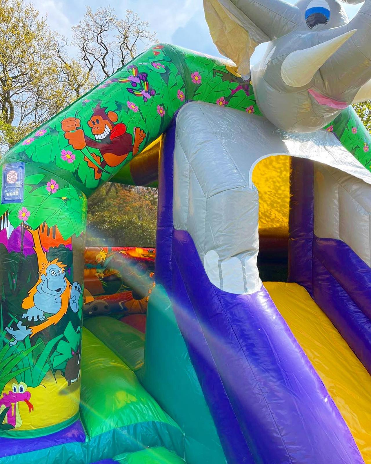 Elephant Safari Bounce n Slide Bouncy Castle Hire in Greater London