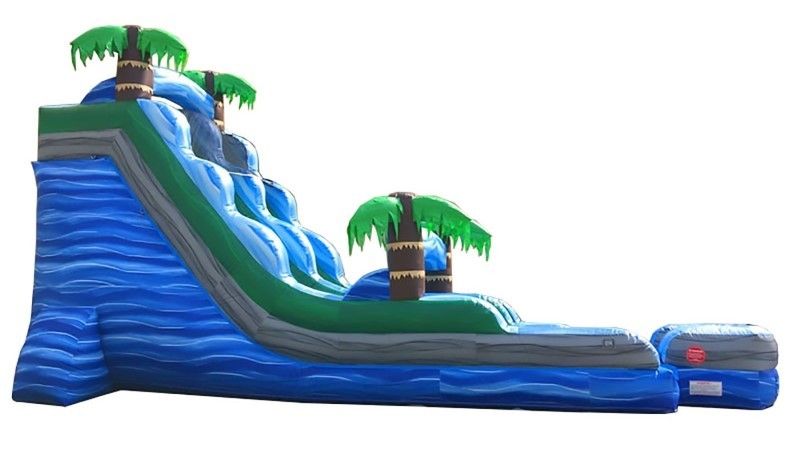 tropical marble inflatable water slide with blower