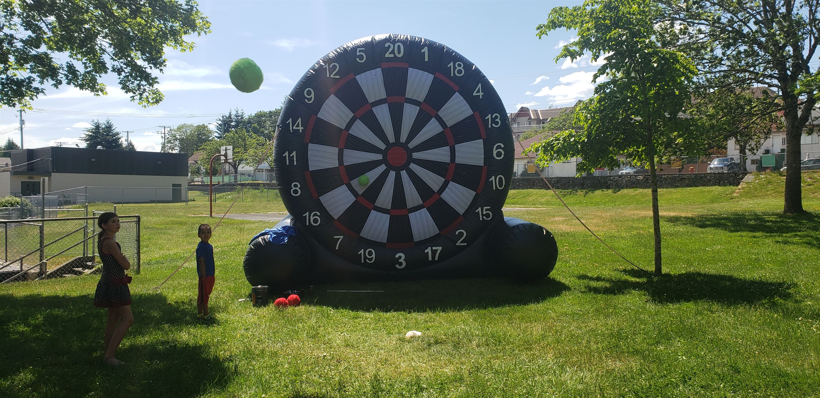Large foot dart game Bouncy Castles and party rentals in nanaimo