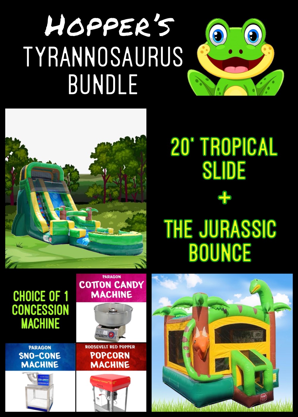 Bundle Hopper’s Tyrannosaurus Slide Bundle Rentals in Moore County, NC
