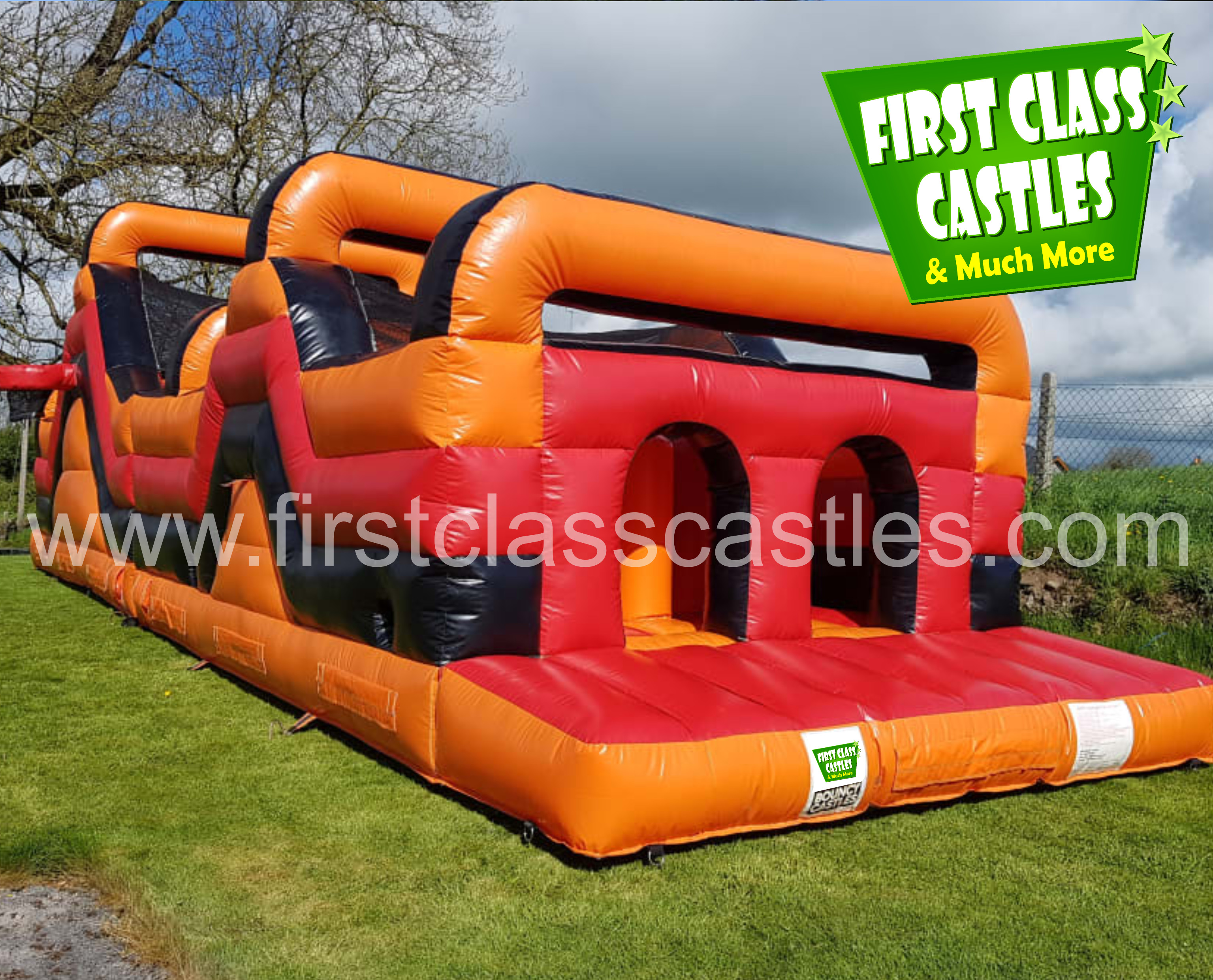 First Class Castles Black And Red Inflatable Games Fun Day And Team Building Package For Hire In