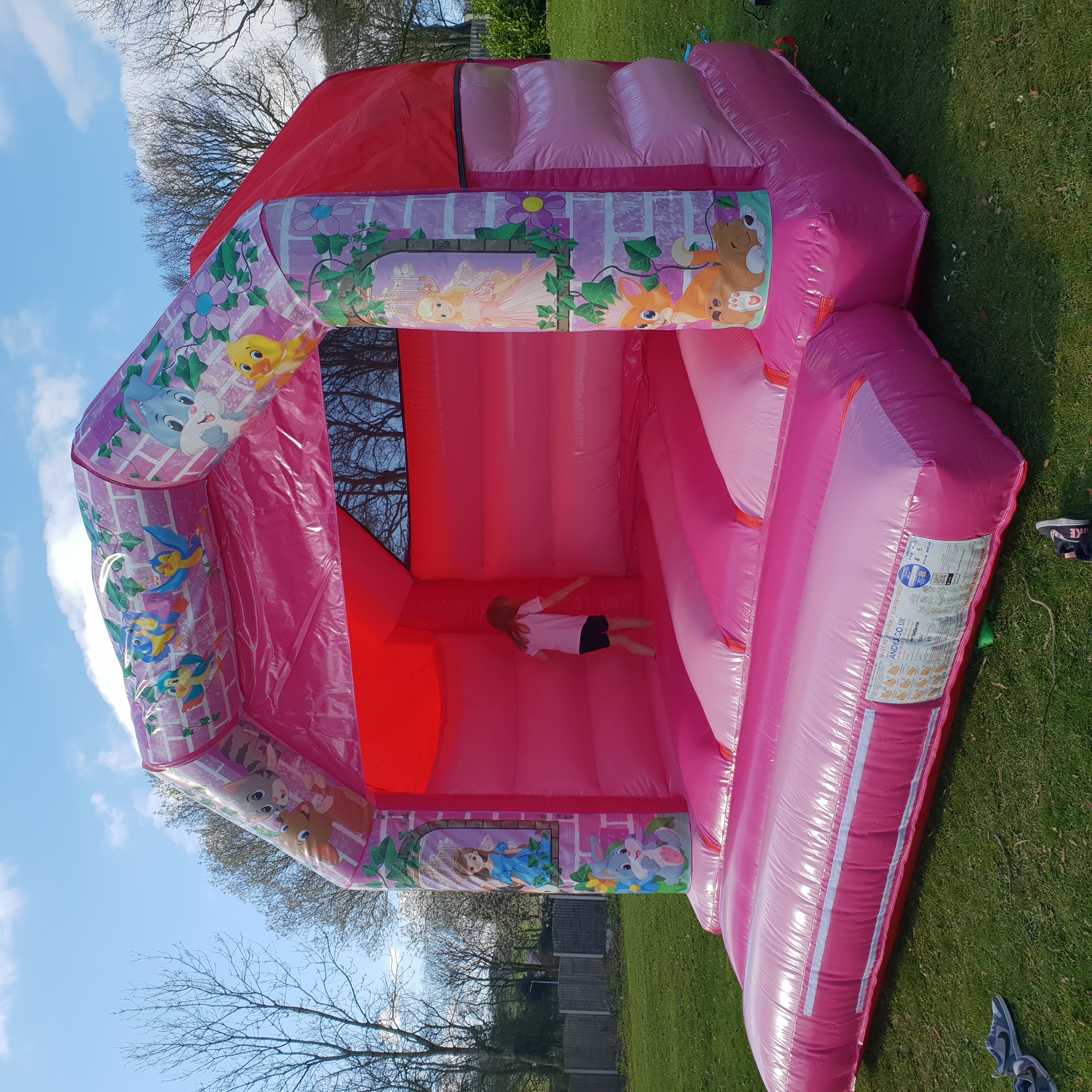 bouncy castle in rain