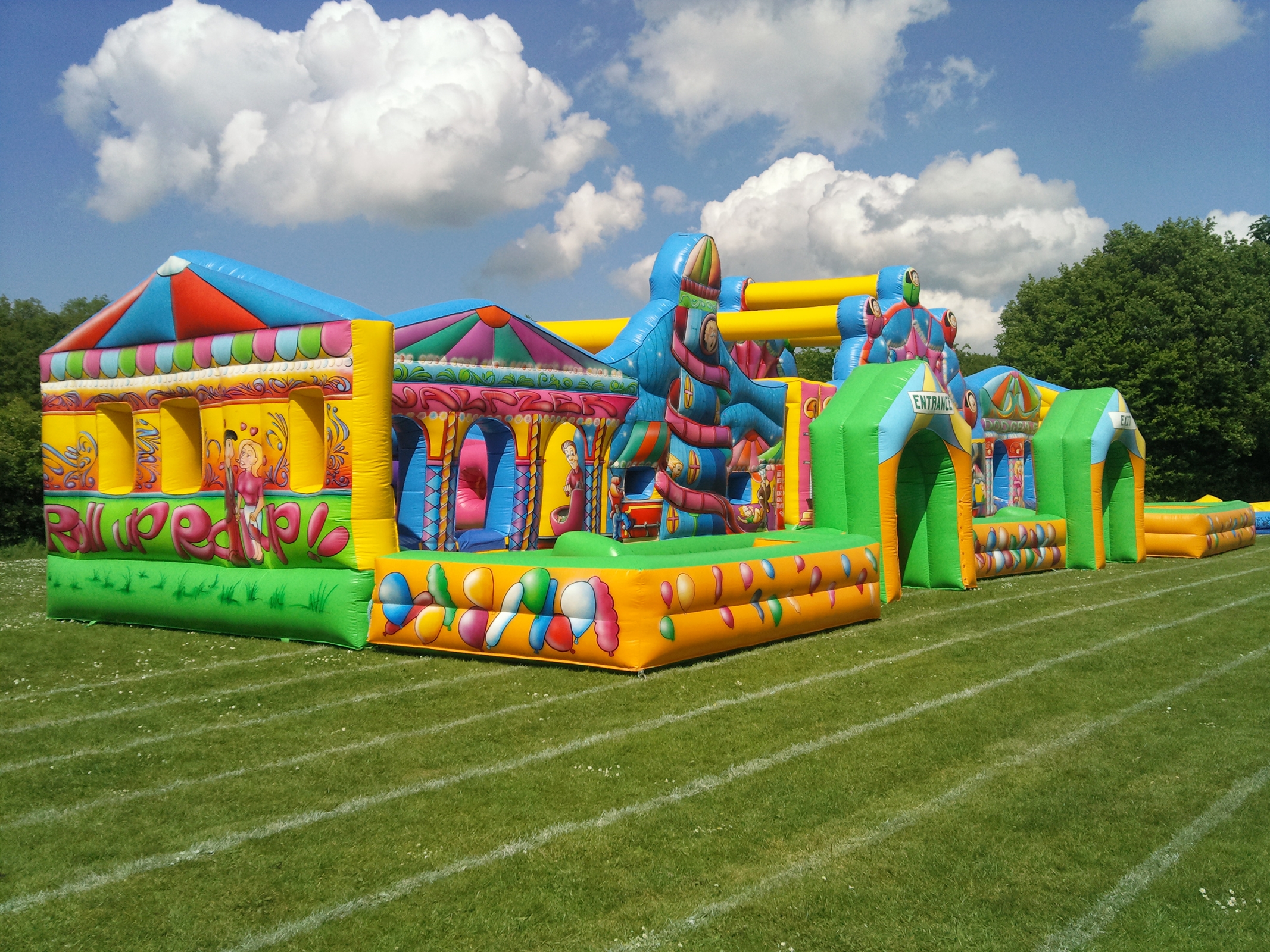 65ft X 25ft Giant Inflatable Funfair Activity Run Bouncy Castle