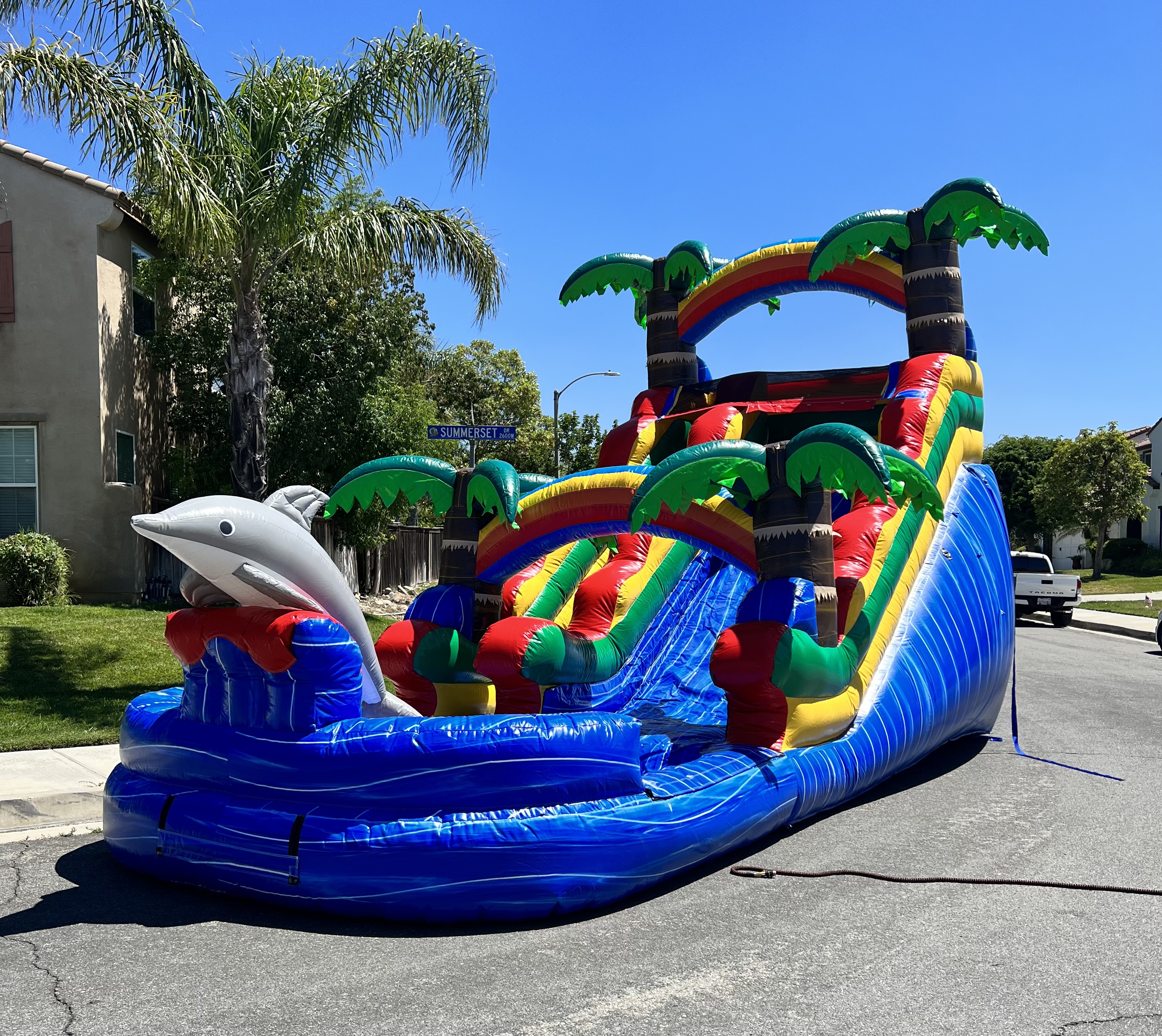 22' Electric Rush Pool Slide - Bounce House Rental, Laser Tag