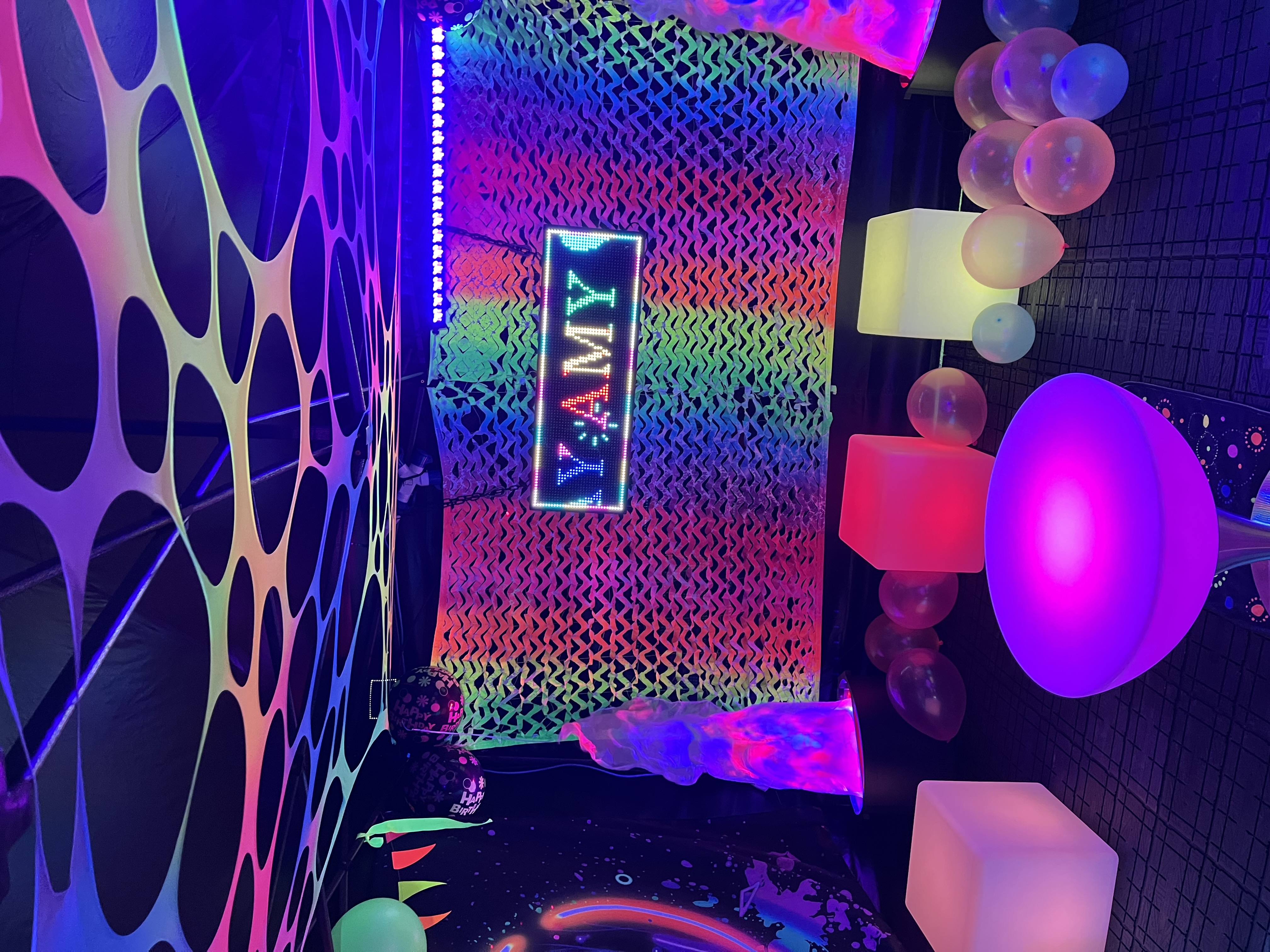 a3 6x3m Uv glow neon party rave tent gazebo nightclub like inflatable ...