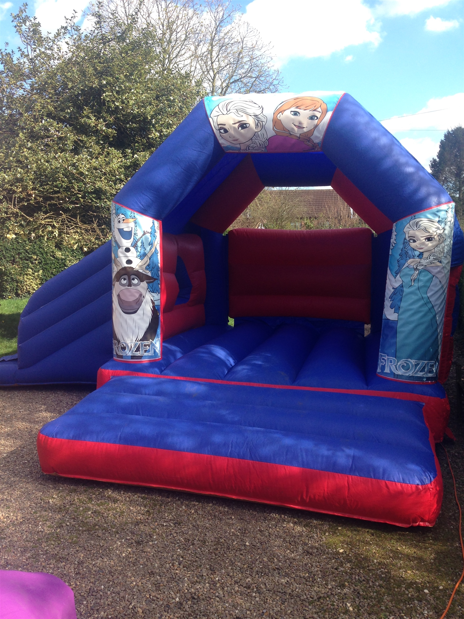 bouncy castle with slide to hire