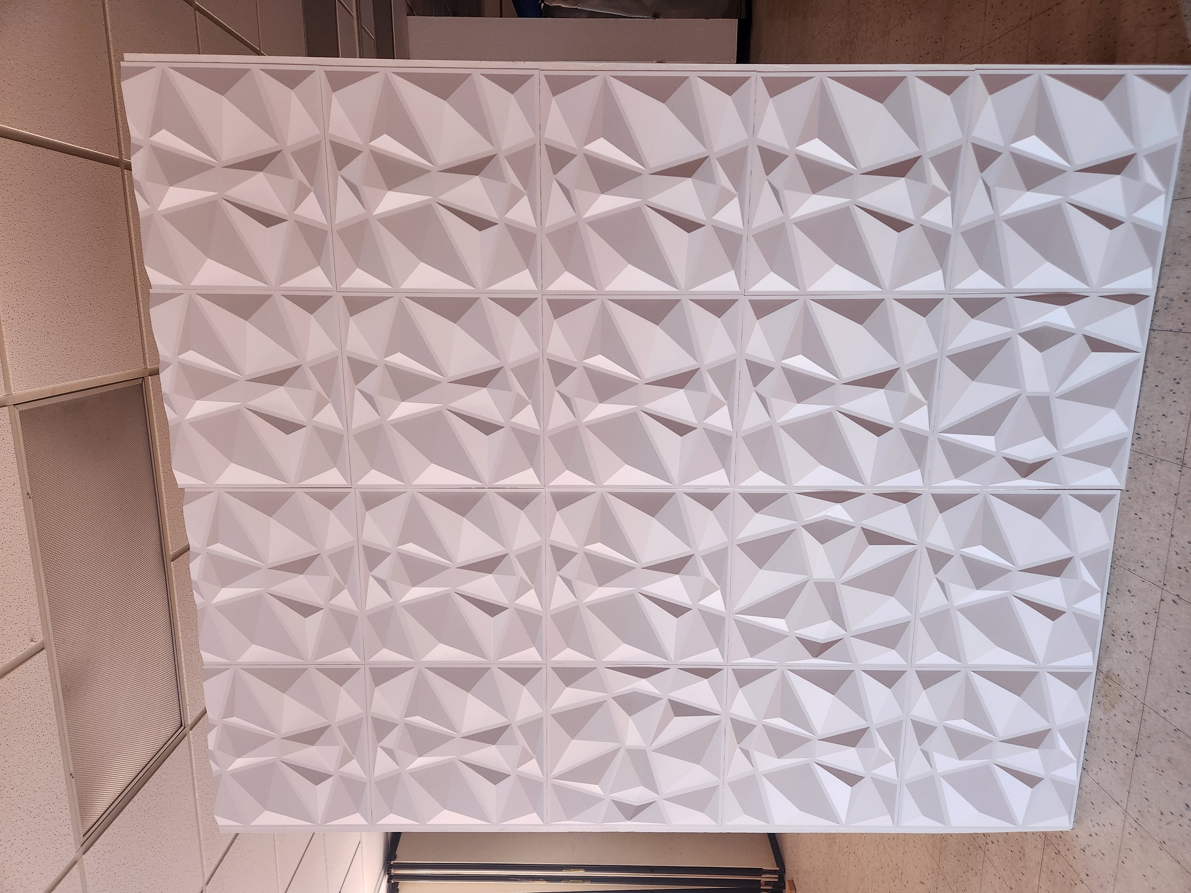 3D WHITE DIAMOND WALL - FULL - Event Hire in Bermuda | So-N-So Hires