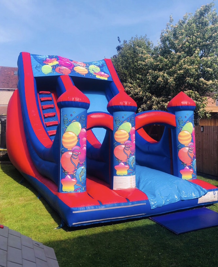 20FT Red and Blue Mega slide - Bouncy Castle Hire in Liverpool ...