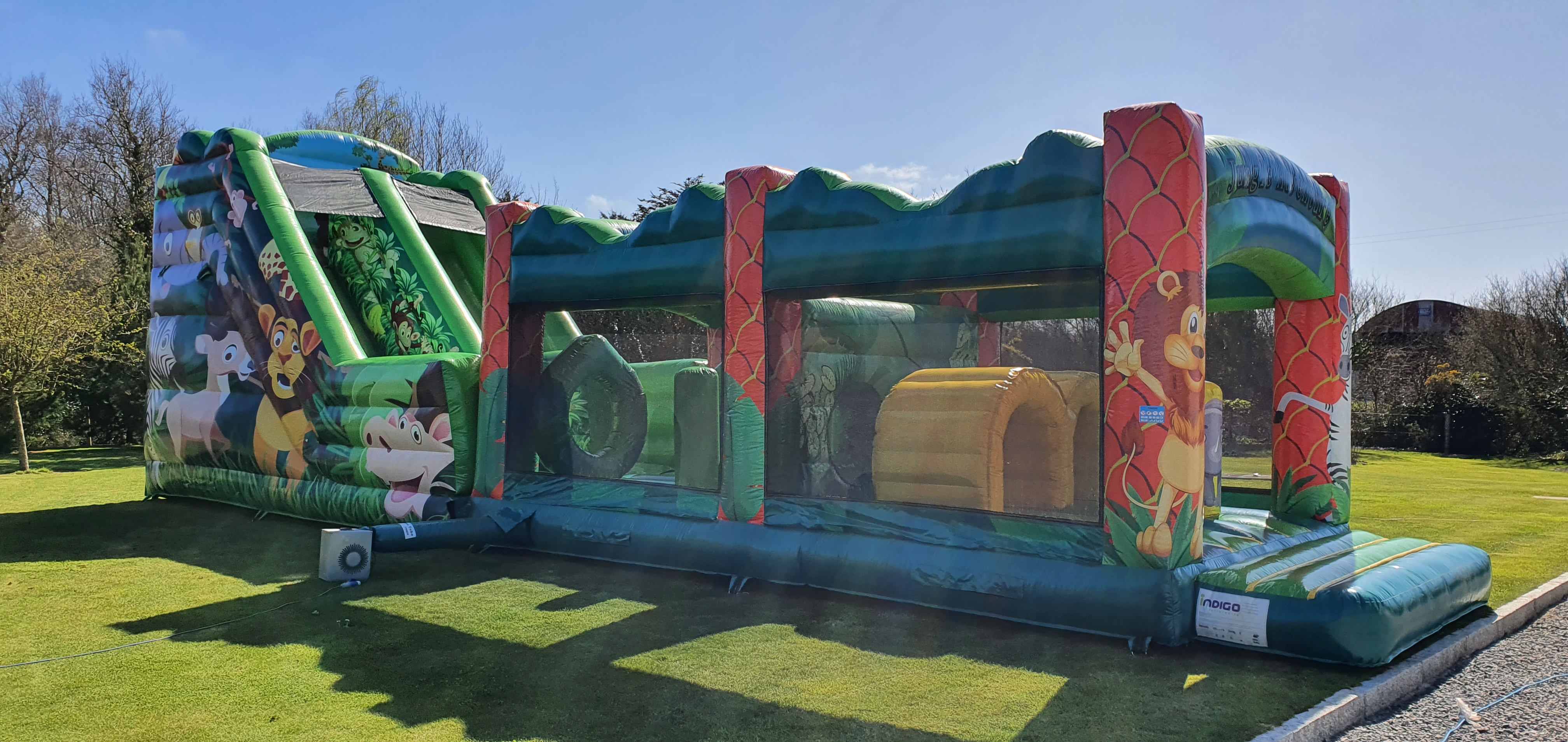 obstacle course bouncy castle hire