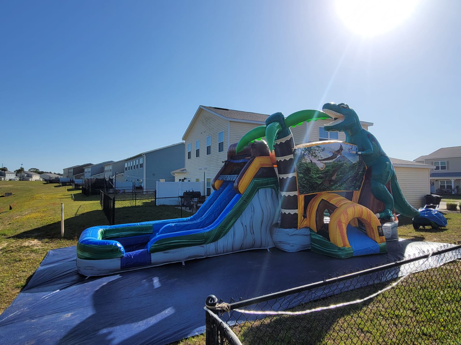 Dinosaur Dual Lane Combo Water Slide