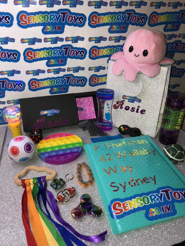 Personalised Toy Bag fidget toy sensory autism sen special needs organisation