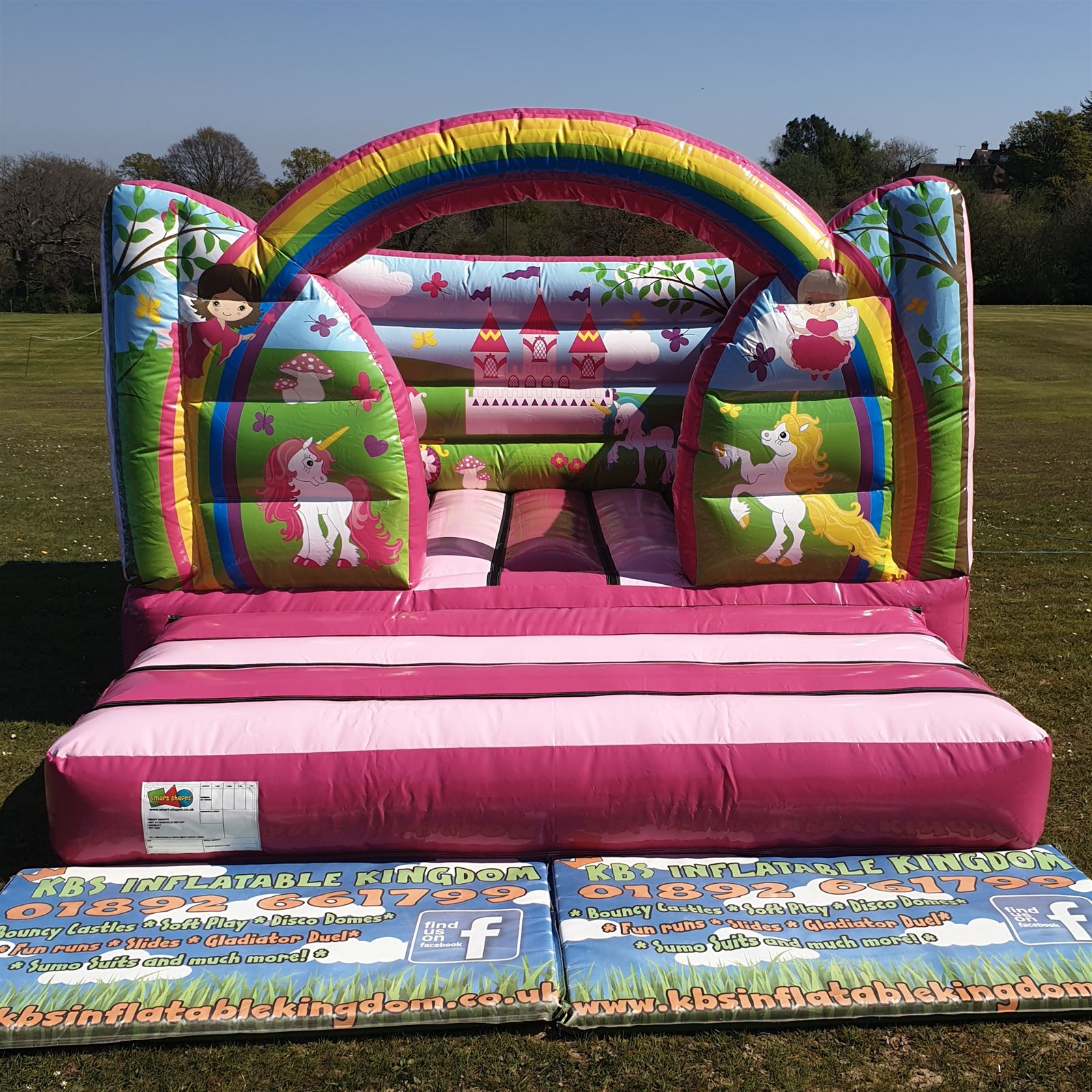 rainbow bouncy castles