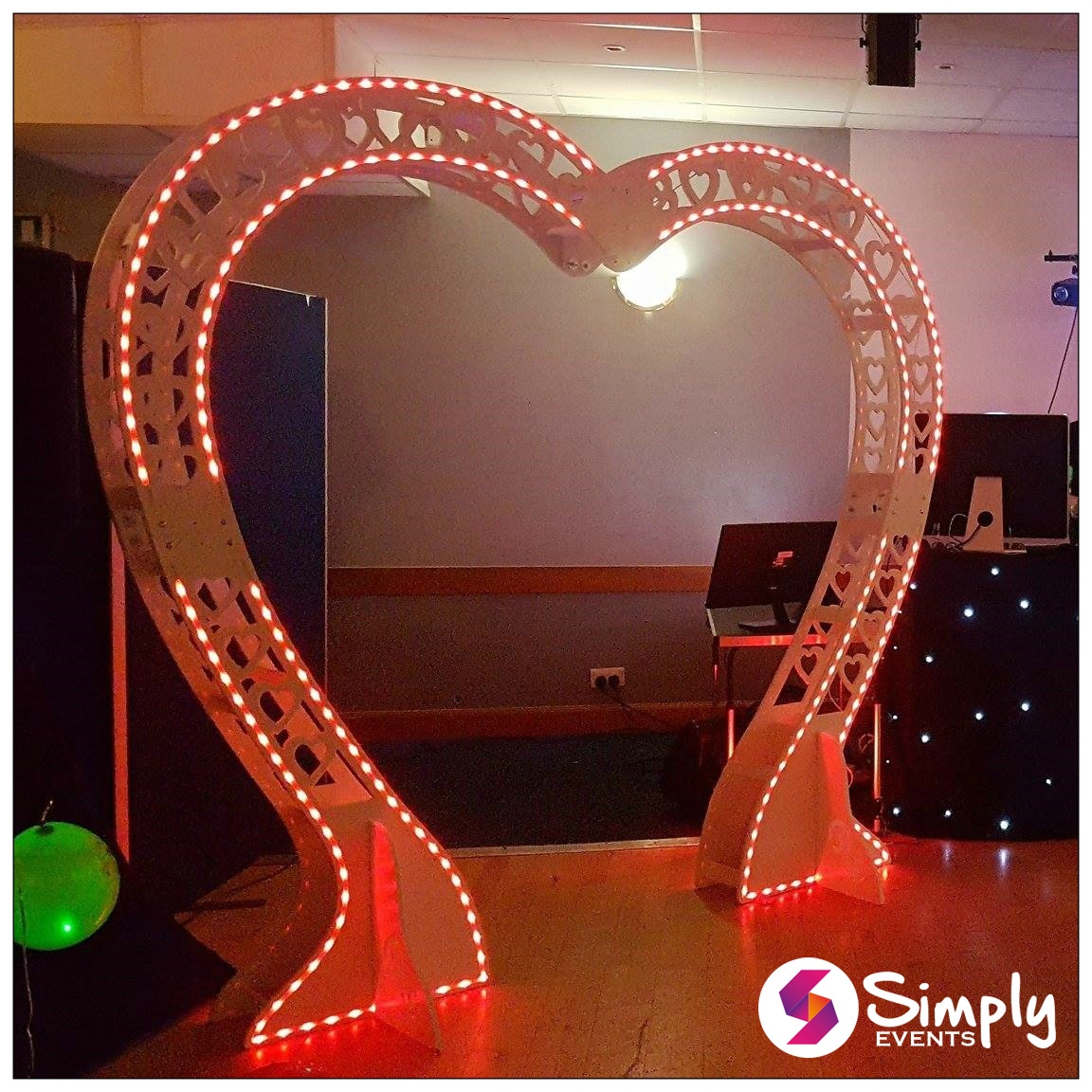 led love heart light