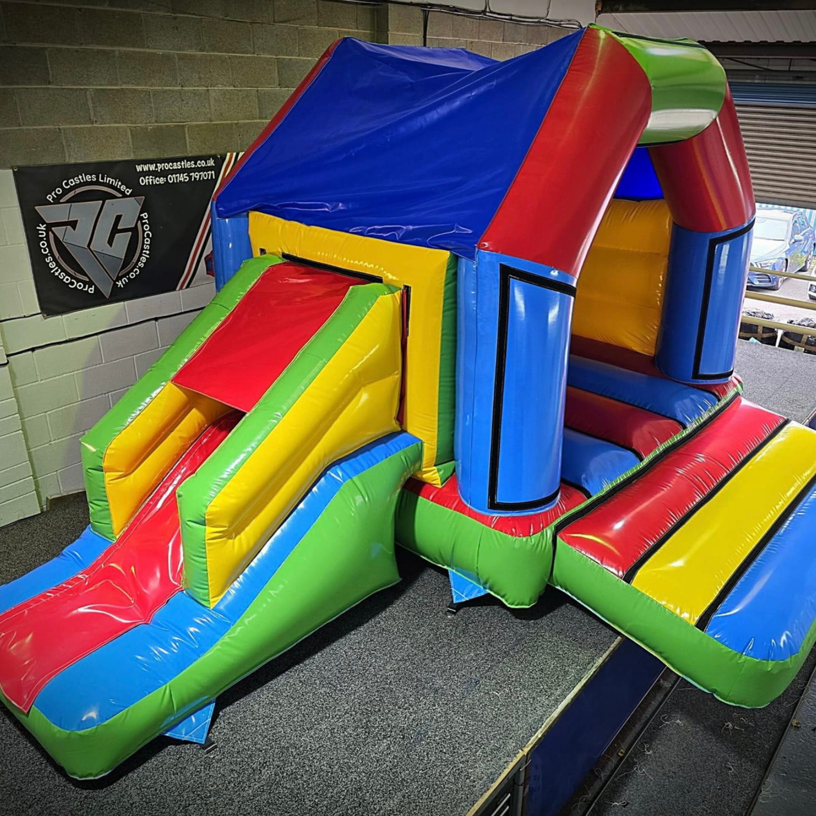 Multi Colour Side Slide (18ft by 15ft) - Bouncy Castle and Party Game ...