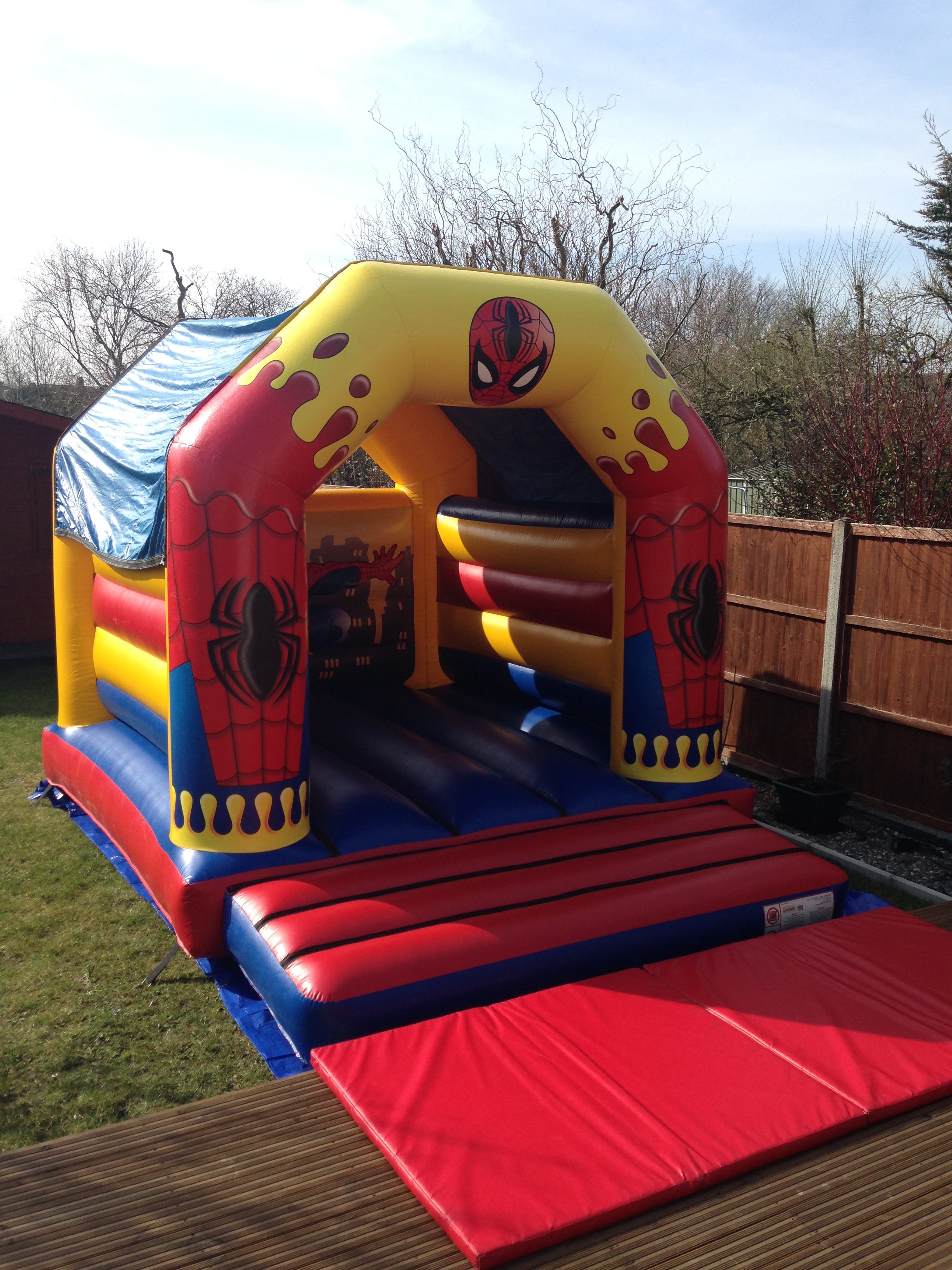 spiderman bouncy castle hire