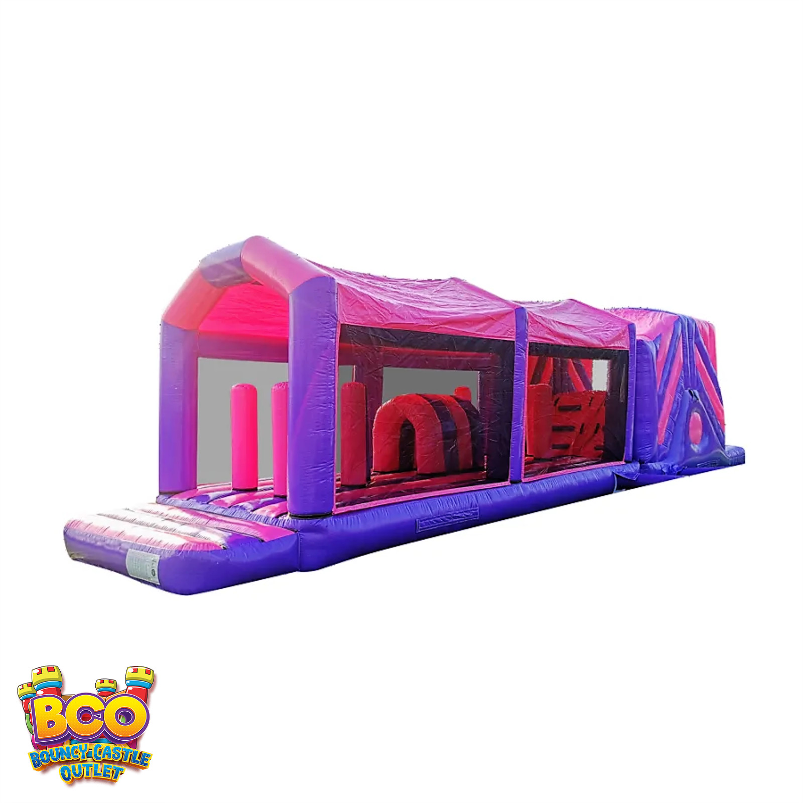 pink and purple bouncy castle