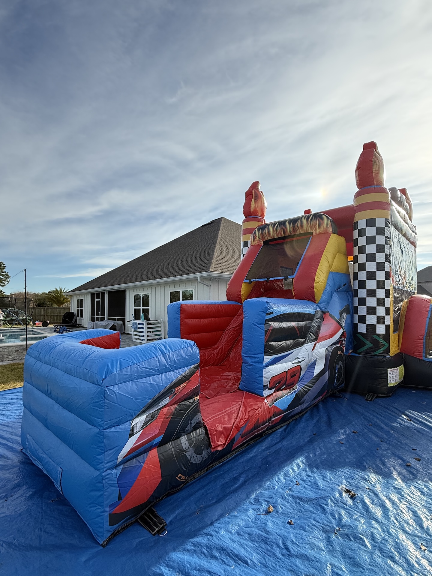 Race Car Combo (WET or DRY) - Bounce House Hire in FL | JT Jumpers, LLC
