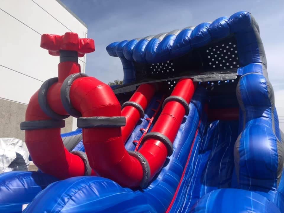 15' Double Lane Hydro Blaster Waterslide Best Bounce House Rental