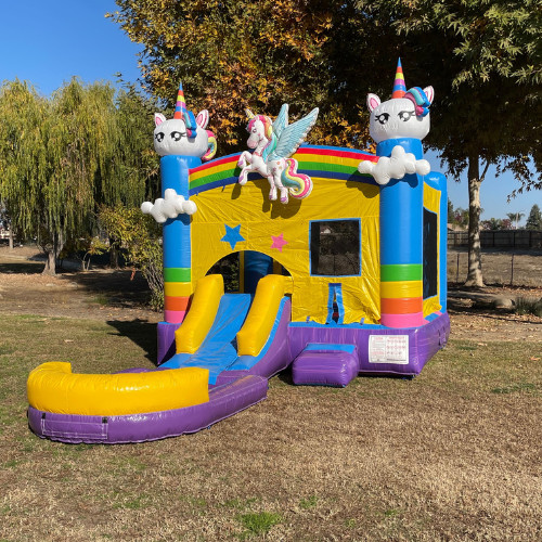 Unicorn Combo Wet Bounce House and Waterslide Rentals in Gray Court