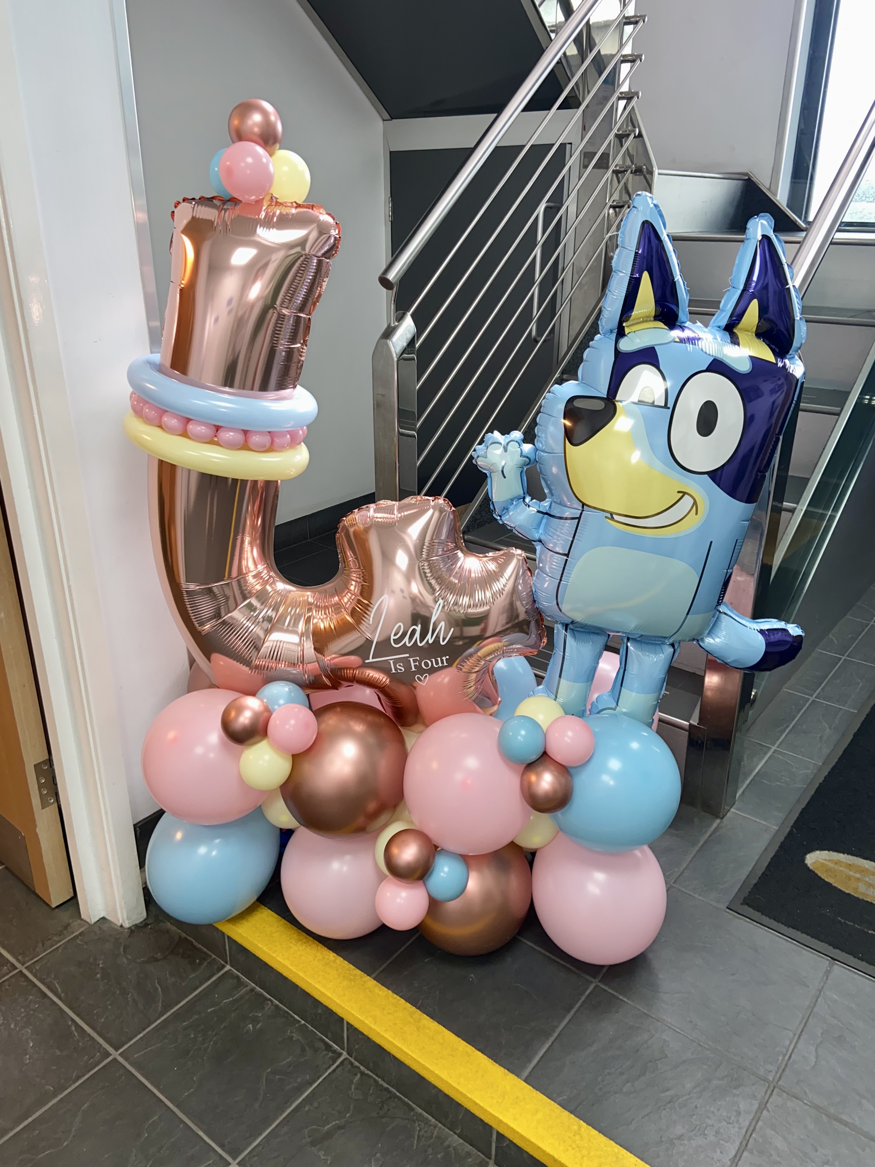 Bluey Number Display (Large) - Hire, Balloon Displays, Bouncy Castle ...