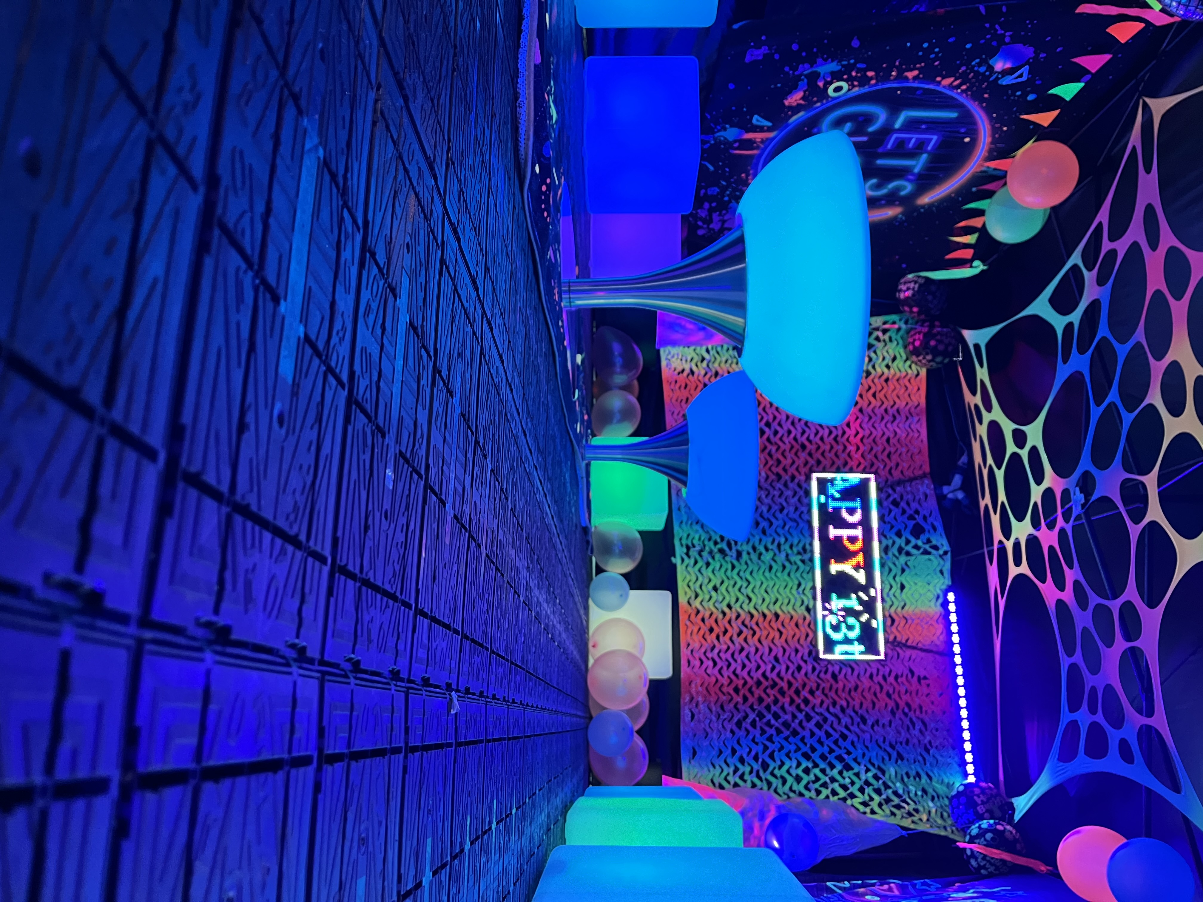 a3 6x3m Uv glow neon party rave tent gazebo nightclub like inflatable ...