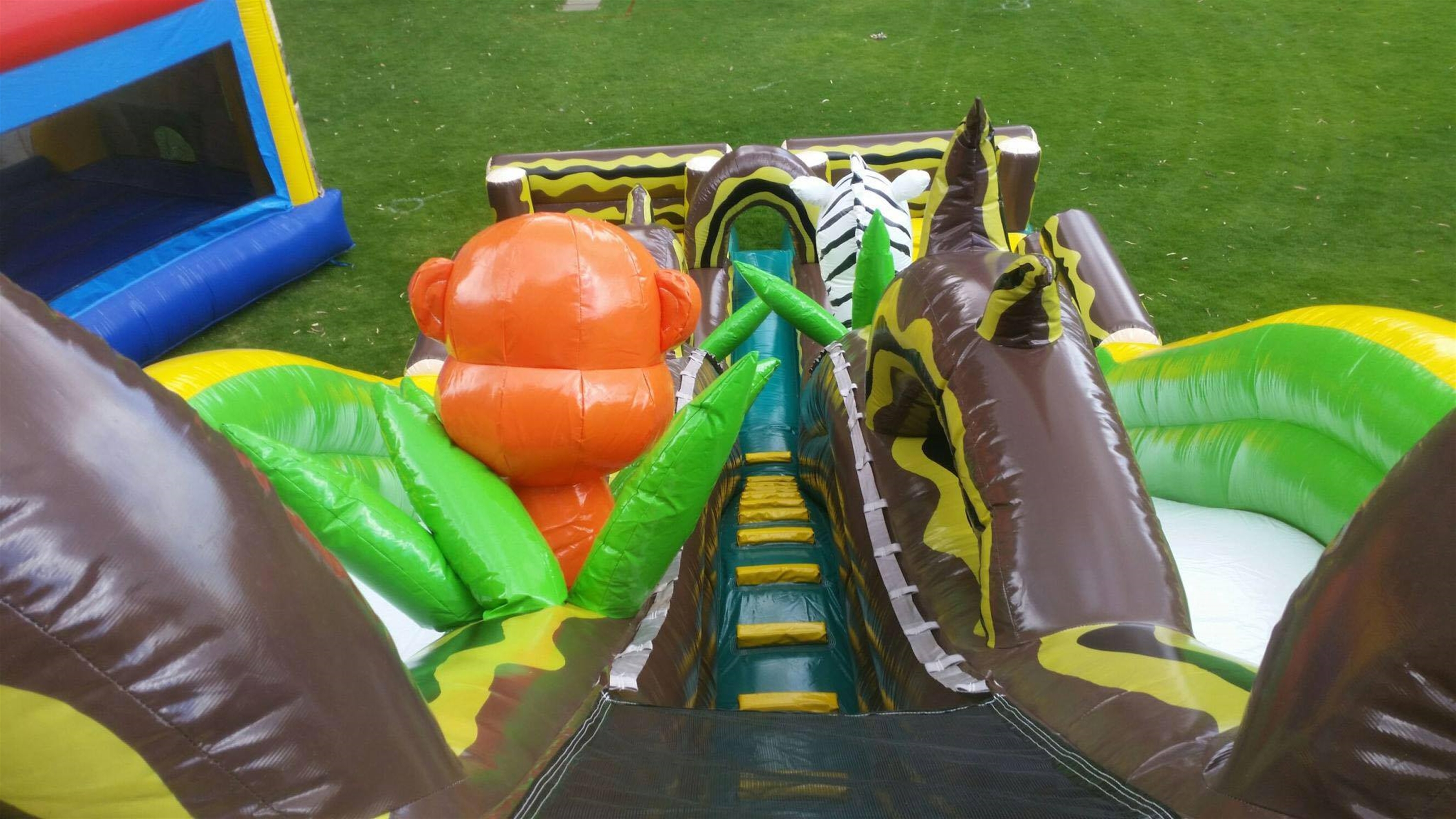 Double Lane Jungle Water Slide (Wet or Dry) Bouncy Castle Hire and