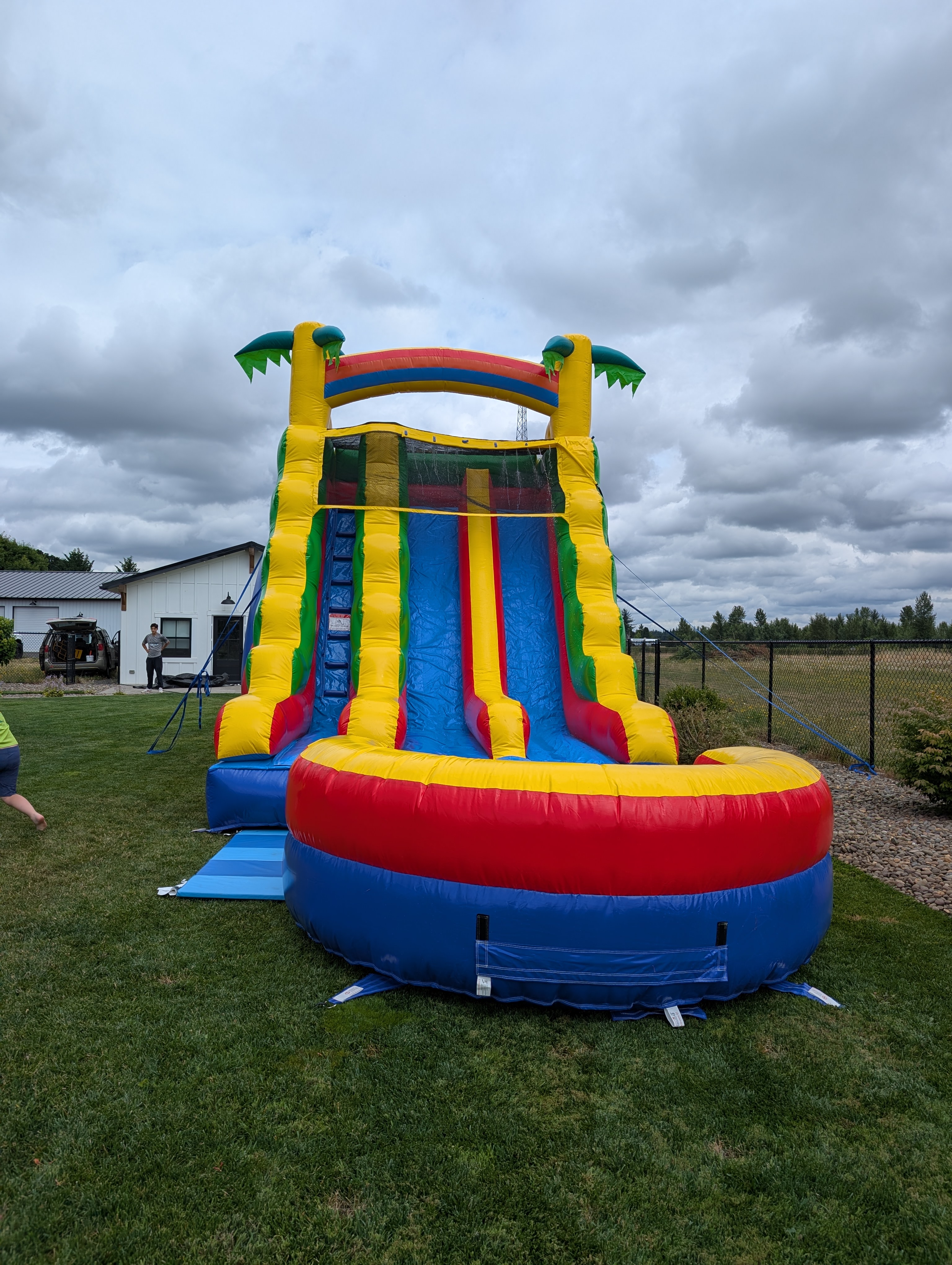 Colossal Colorblock 18' Double Slide - Bounce House Rentals, Jumper ...