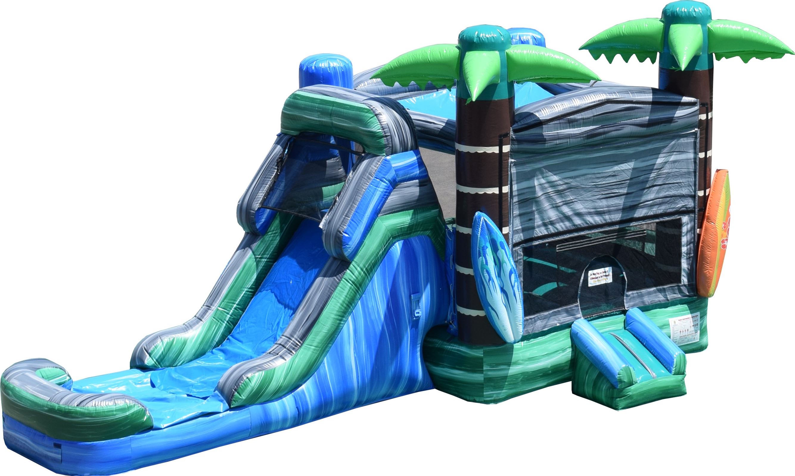 jumping castle waterslide