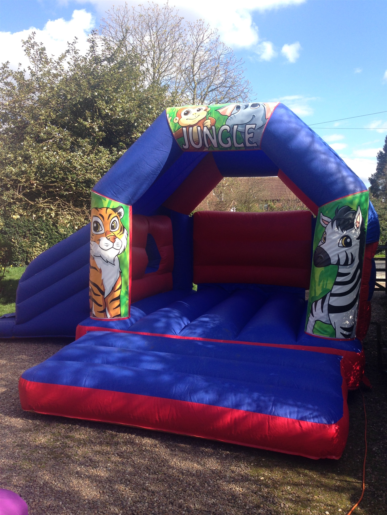 bouncy castle with slide to hire