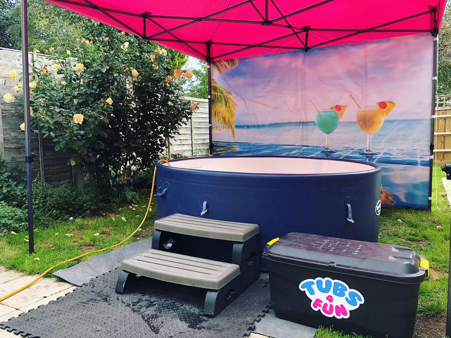 Cocktails by Infinity Pool Hot Tub Gazebo Party Package WEEKEND HIRE