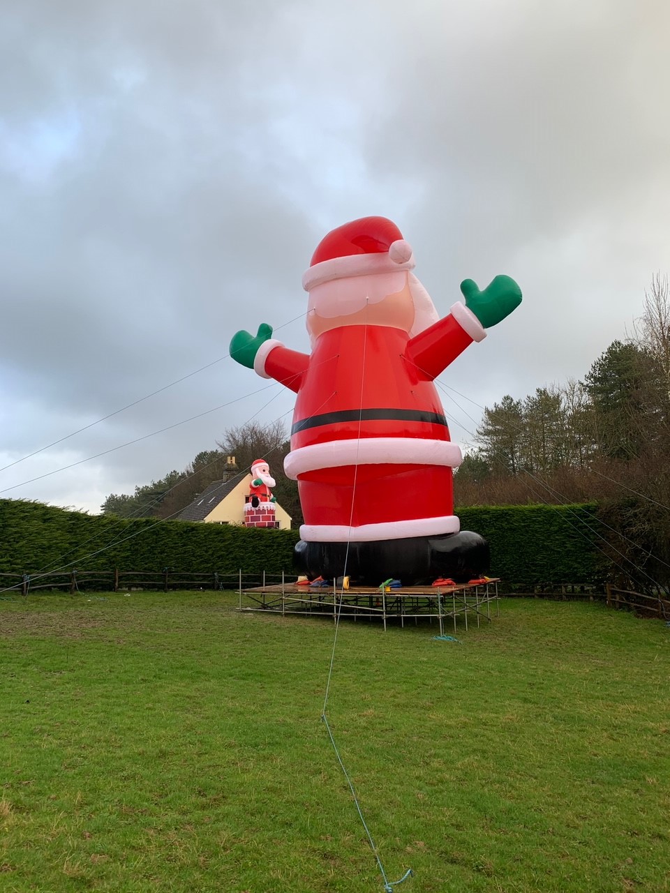 Santa Father Christmas Inflatable Massive 60ft High Bouncy Castle