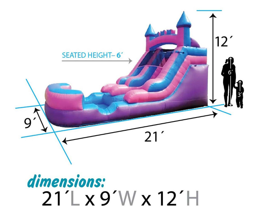 13' Princess Water Slide Rentals Inflatable Slides Lexington KY