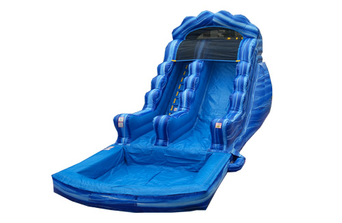tentandtable blue marble inflatable slip n slide with blower